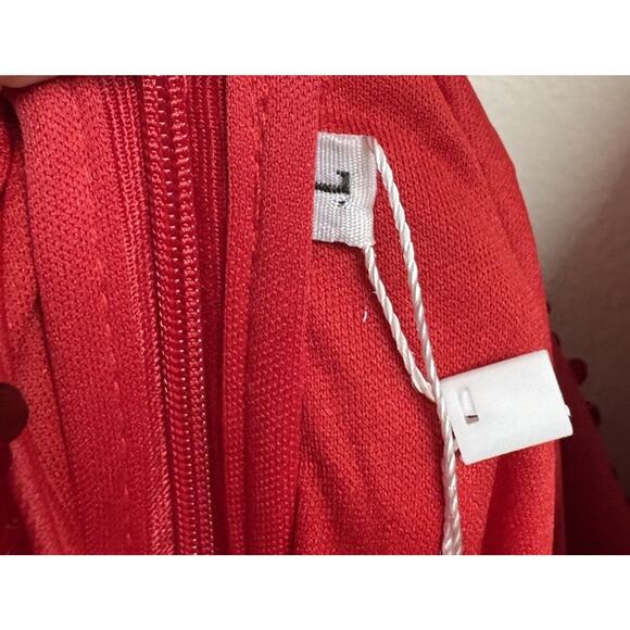 Alglist Red Sequin and Velvet Formal Dress Size Large Prom - Picture 3 of 4